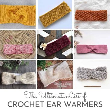 Crochet Ear Warmer Collage