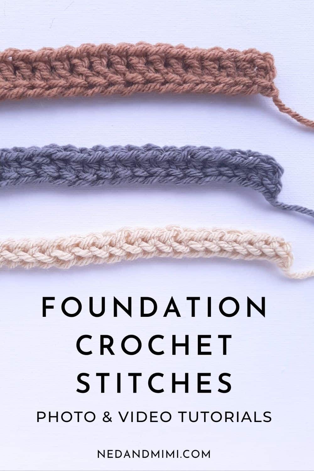 Chainless Foundation Crochet Stitches / Ned & Mimi