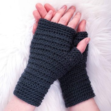 Crochet Fingerless Gloves / Ned and Mimi